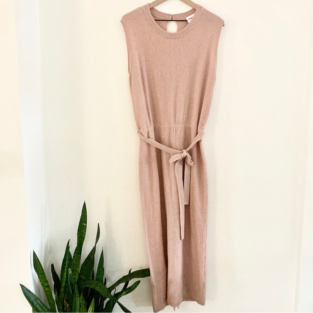 Callahan Knitwear Mauve Pink Sweater Dress - Size Large
